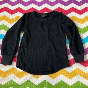 Little bipsy black thermal shirt